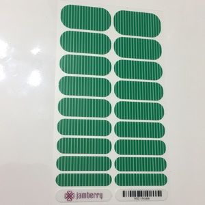 Jamberry Nail Wraps: Arcade Green Stripe